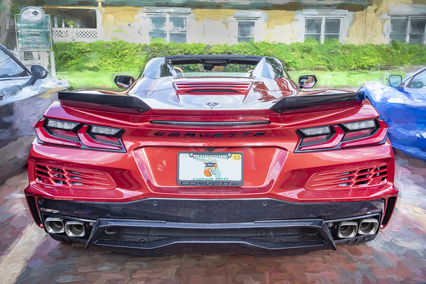 2024 Red Mistic Chevrolet Corvette E RAY Convertible X1  4 Print