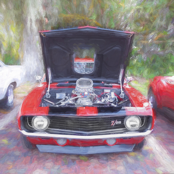 1969 Red Camaro Z28 X4 3 Print
