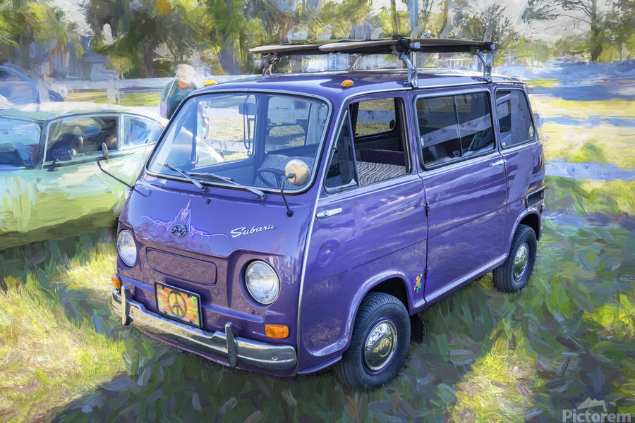 1970 Subaru Sambar 360 Van X by Rich Franco Wall Art