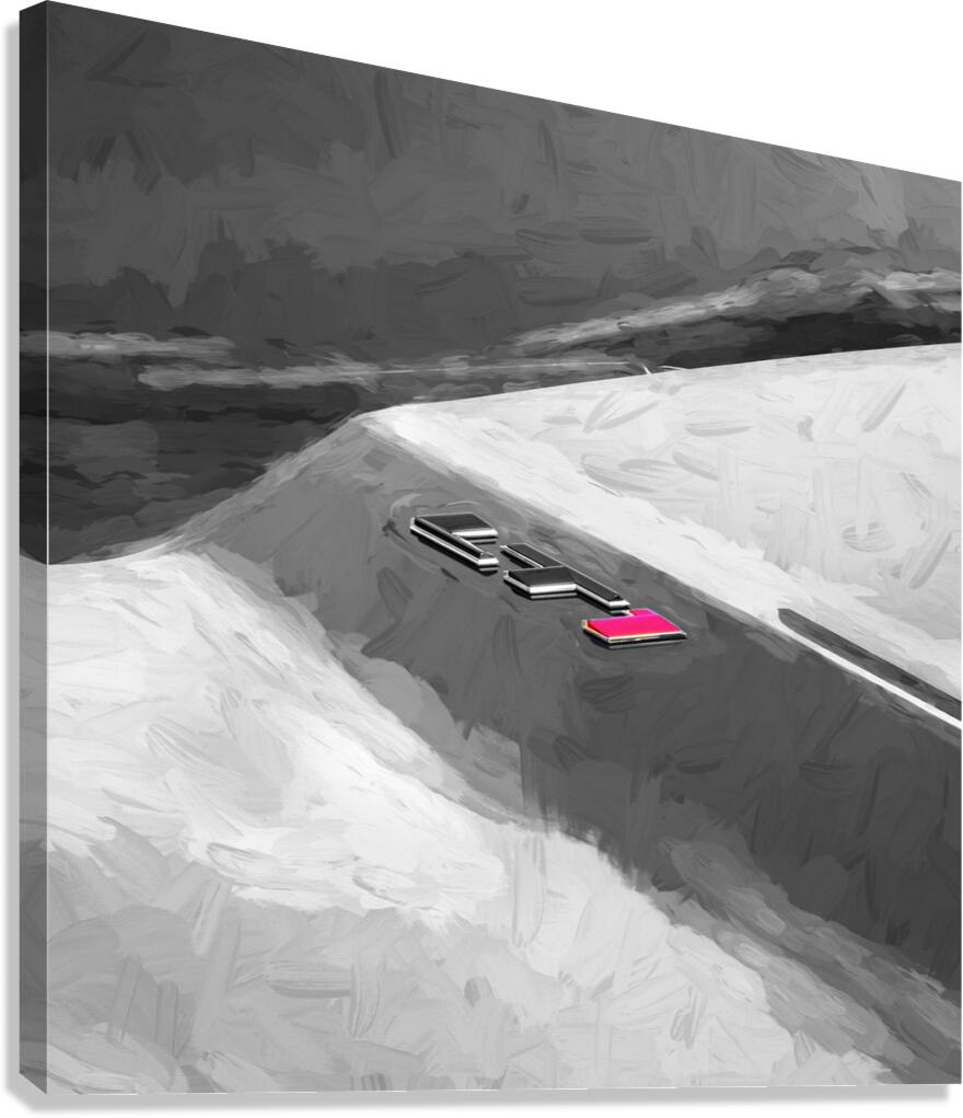 2019 Black Chevrolet Camaro LT1 SS X 3 Canvas Print