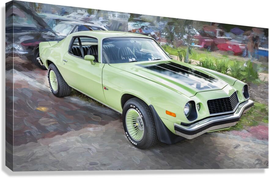 1974 Green Chevrolet Camaro Z28 x100 4 Canvas Print