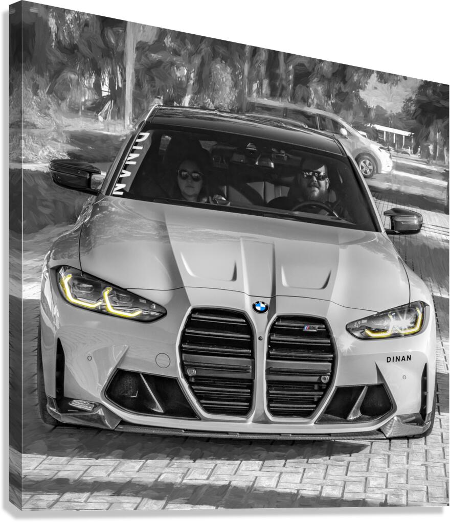 2023 Gray BMW M3 Competition X 3 Canvas Print