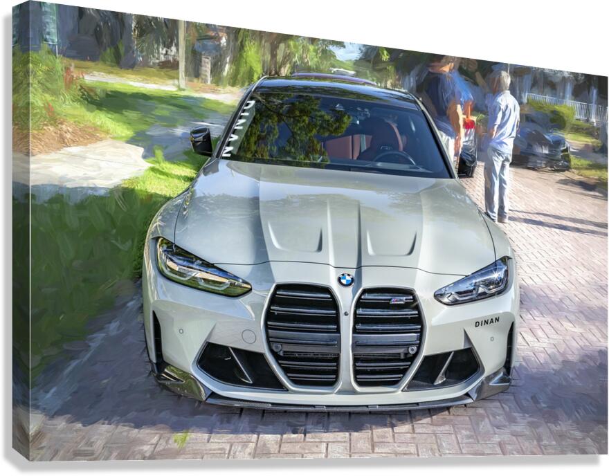 2023 Gray BMW M3 Competition X 15 Canvas Print