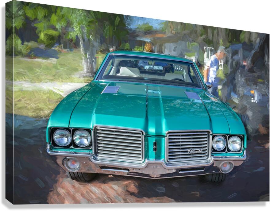 1972 Radiant Green Oldsmobile Cutlass X 6 Canvas Print