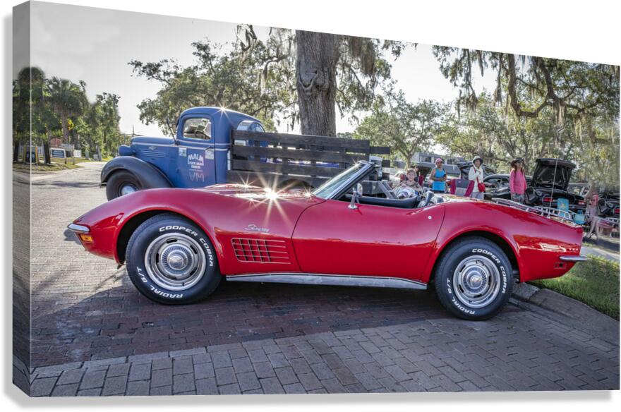 1971 Red Chevrolet C3 Corvette x 18 Canvas Print