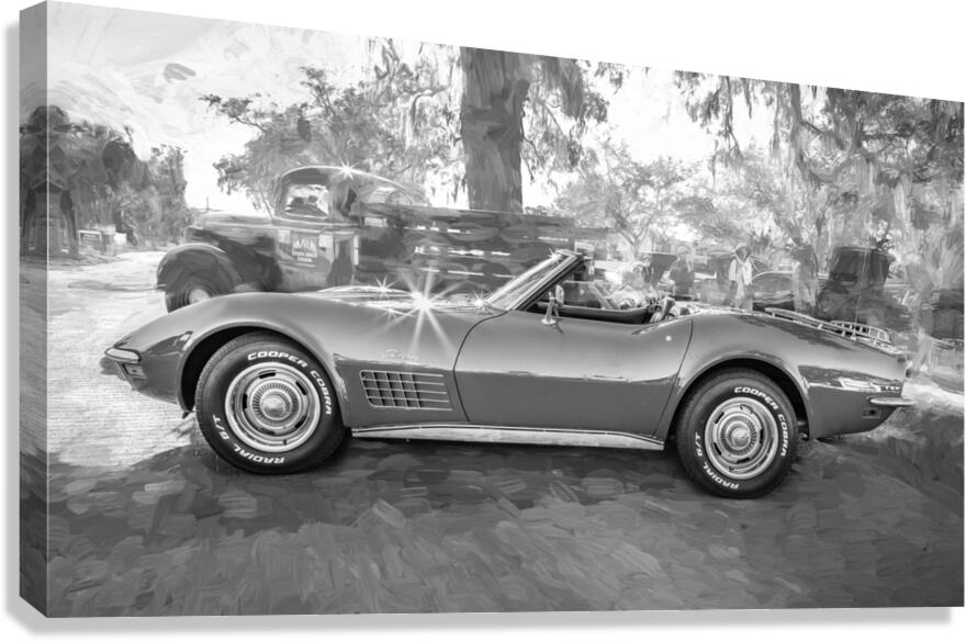 1971 Red Chevrolet C3 Corvette x 19 Canvas Print