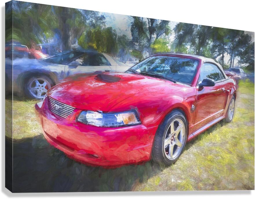 2004 Red Ford Mustang Mach 1 40th Anniversary X 8 Canvas Print