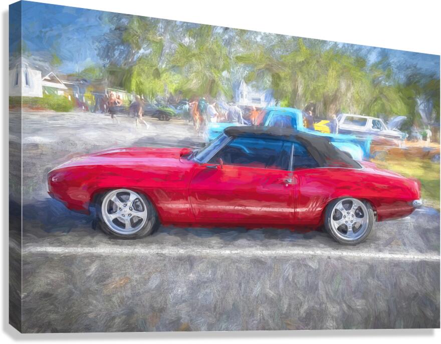 1969 Red Camaro Convertible X 11 Canvas Print