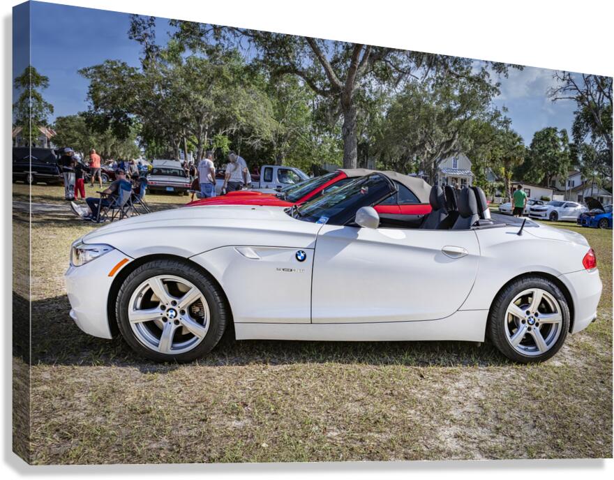 2011 White BMW Z4 sDrive 35 is Convertible X 7 Canvas Print