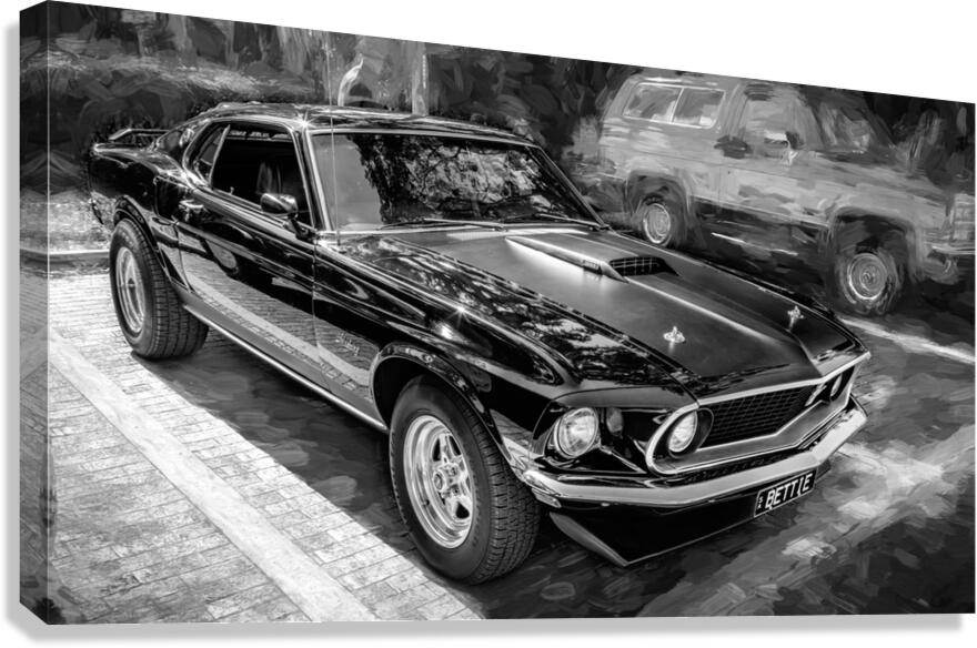 1969 Ford Mustang Fastback Mach 1 X 4 Canvas Print