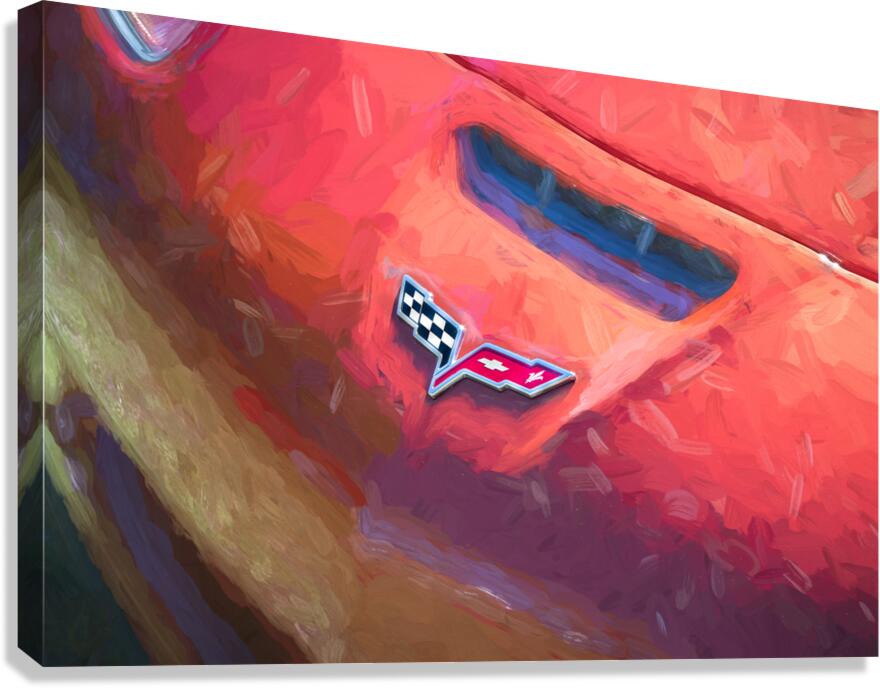 1986 Red C4 Chevrolet Corvette C4 X 6 Canvas Print