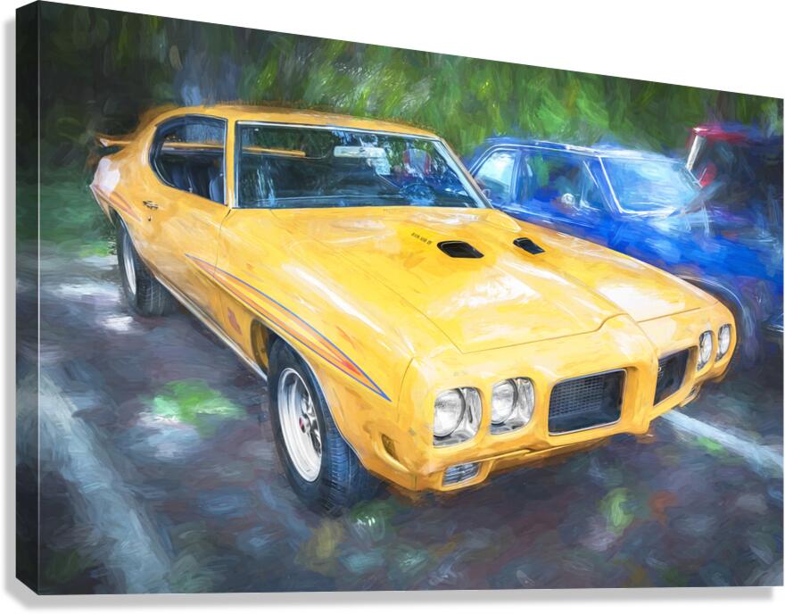  1970 Orbit Orange Pontiac GTO Ram X 13 Canvas Print