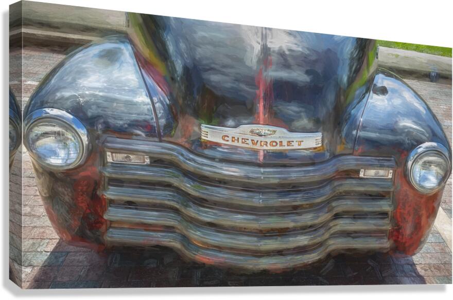 1950 Chevrolet Pick Up Truck Rat Rod 3100 X 7 Canvas Print