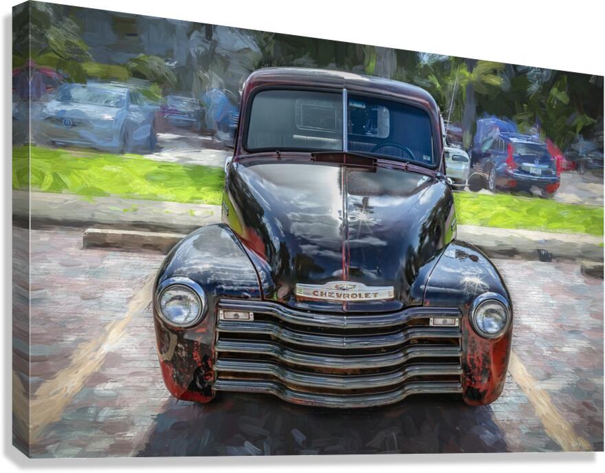 1950 Chevrolet Pick Up Truck Rat Rod 3100 X 12 Canvas Print