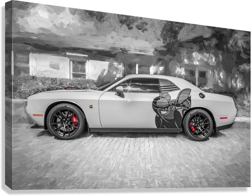 2020 Green Dodge Challenger Hemi RT Shaker X2 1 Canvas Print