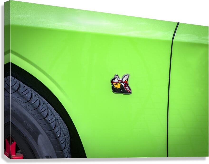 2020 Green Dodge Challenger Hemi RT Shaker X2 22 Canvas Print