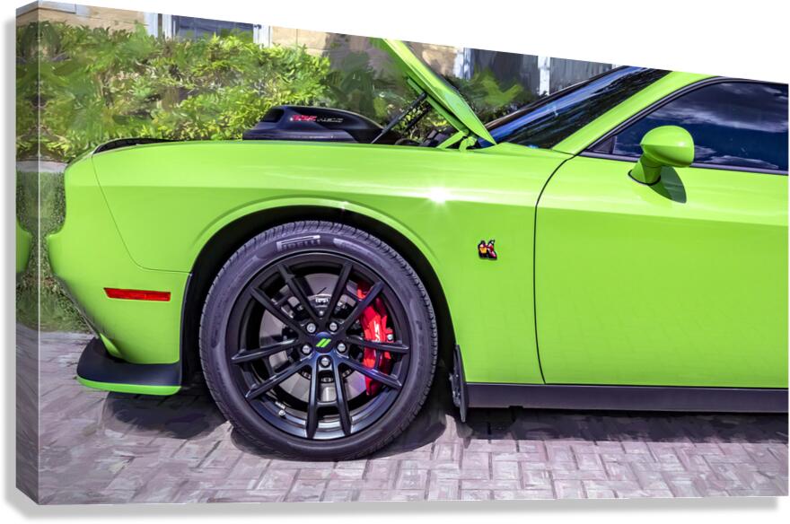 2020 Green Dodge Challenger Hemi RT Shaker X2 23 Canvas Print