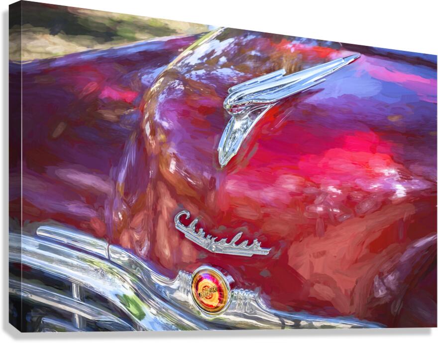 1949 Red Chrysler Town and Country Woody Convertible X100. 16 Canvas Print