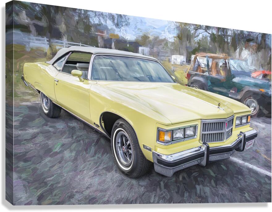 1975 Yellow Pontiac Grandville Brougham Convertible X1 10 Canvas Print