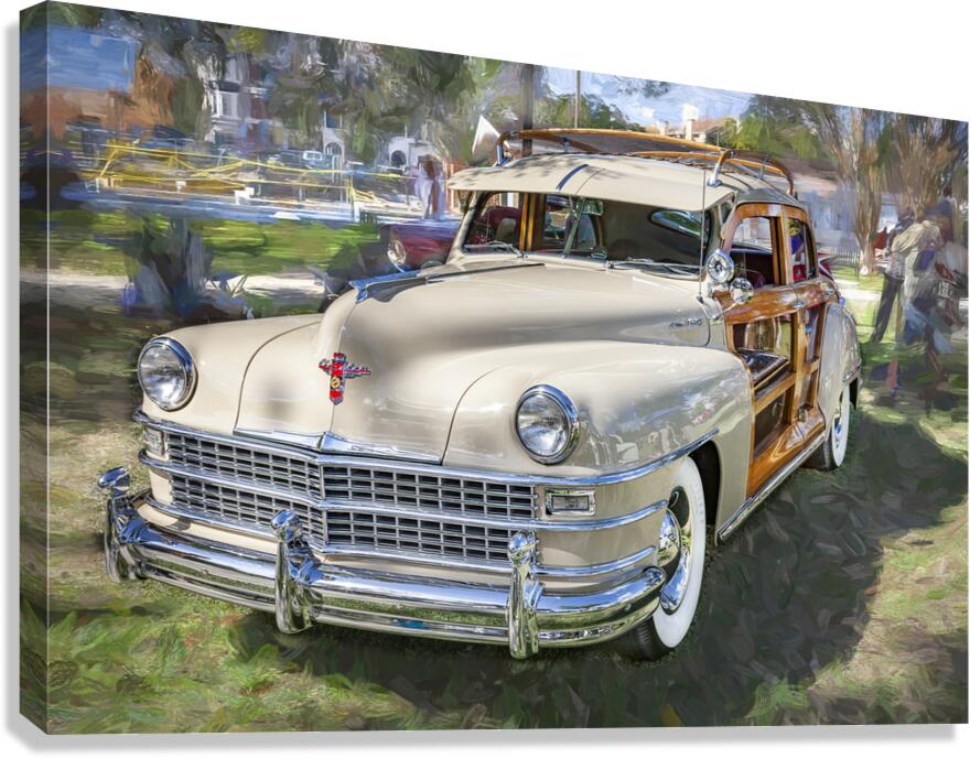 1947 Tan Chrysler Town And Country Sedan 4 Door X1 6 Canvas Print