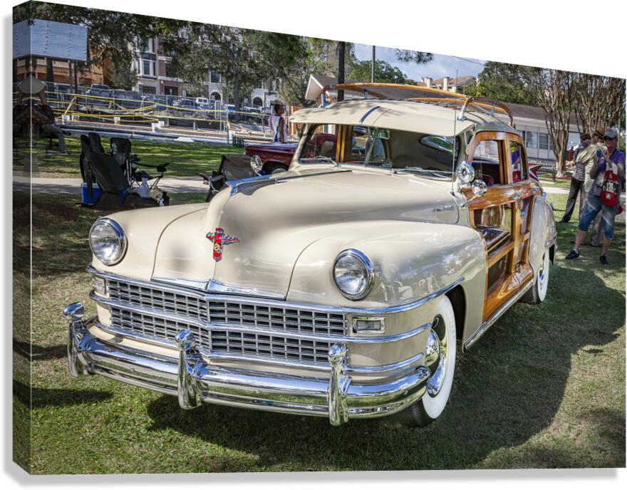 1947 Tan Chrysler Town And Country Sedan 4 Door X1 7 Canvas Print