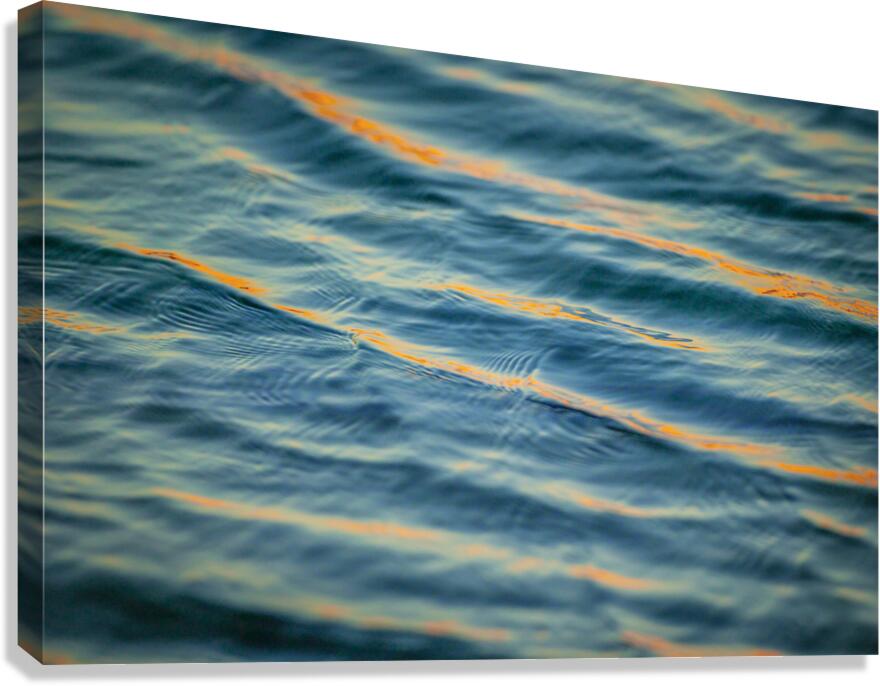 Blue Water Abstract Merritt Island National Refuge Sunset Florida X100 Canvas Print