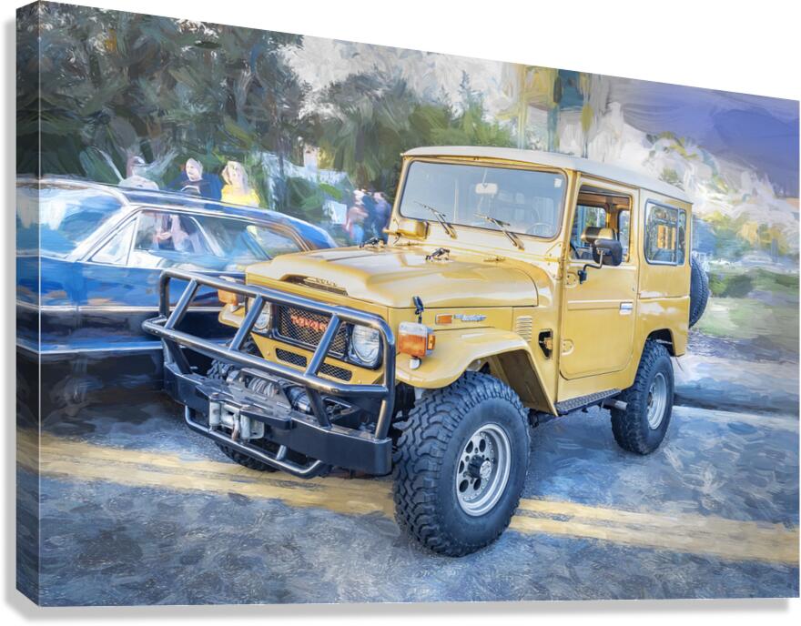 1978 Yellow Toyota Landcruiser X 5 Canvas Print