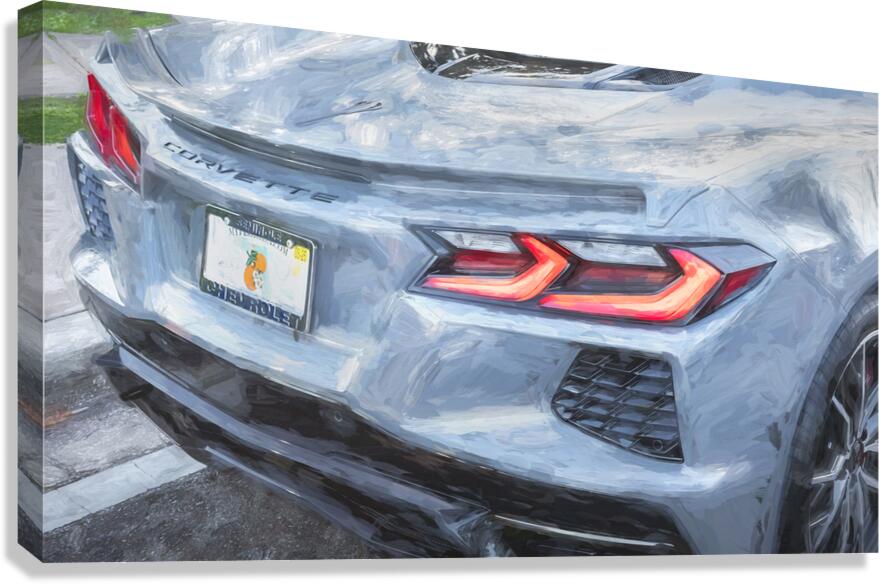 2024 Sea Wolf Gray Corvette R X 11 Canvas Print