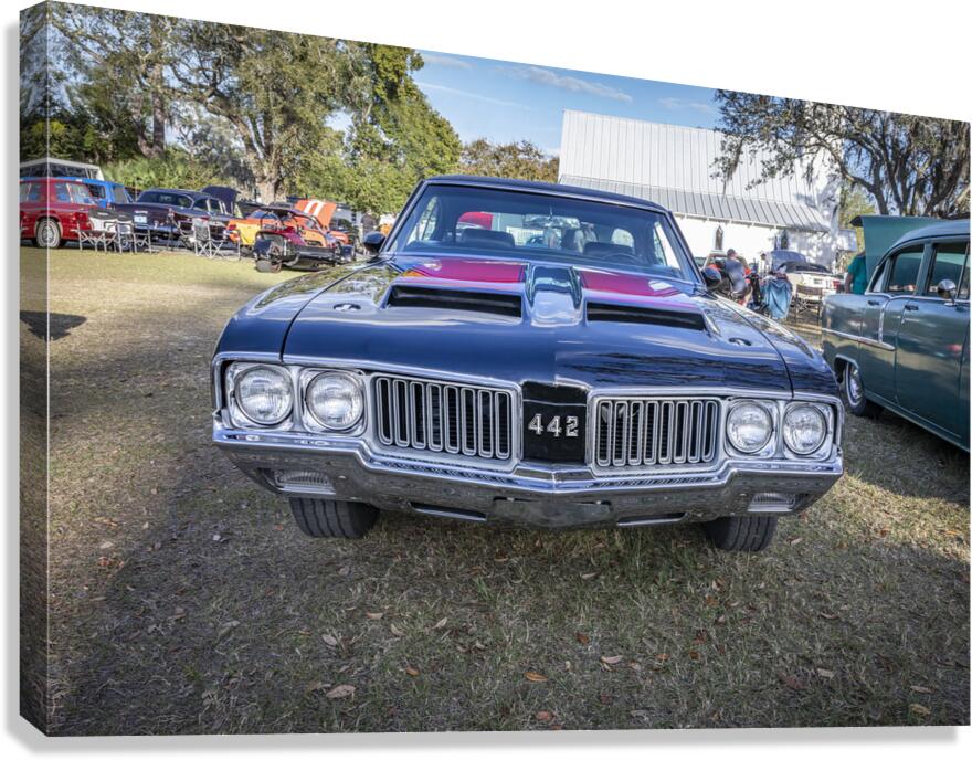 1970 Black Oldsmobile 442 W30 X 19 Canvas Print