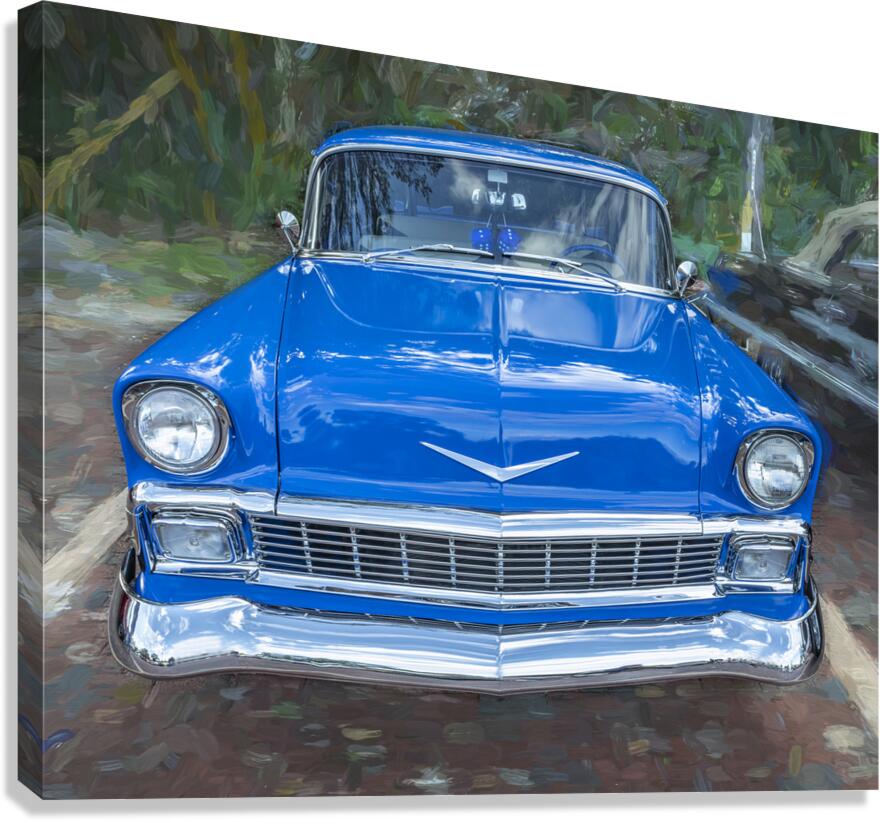 1956 Blue Chevrolet Bel Air Nomad Station Wagon X 6 Canvas Print