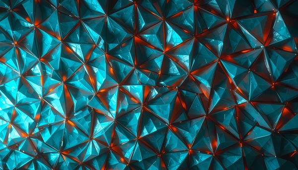 Interwoven Turquoise Web by Myrio