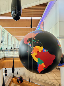 Globe and Droplets Hanging Art 