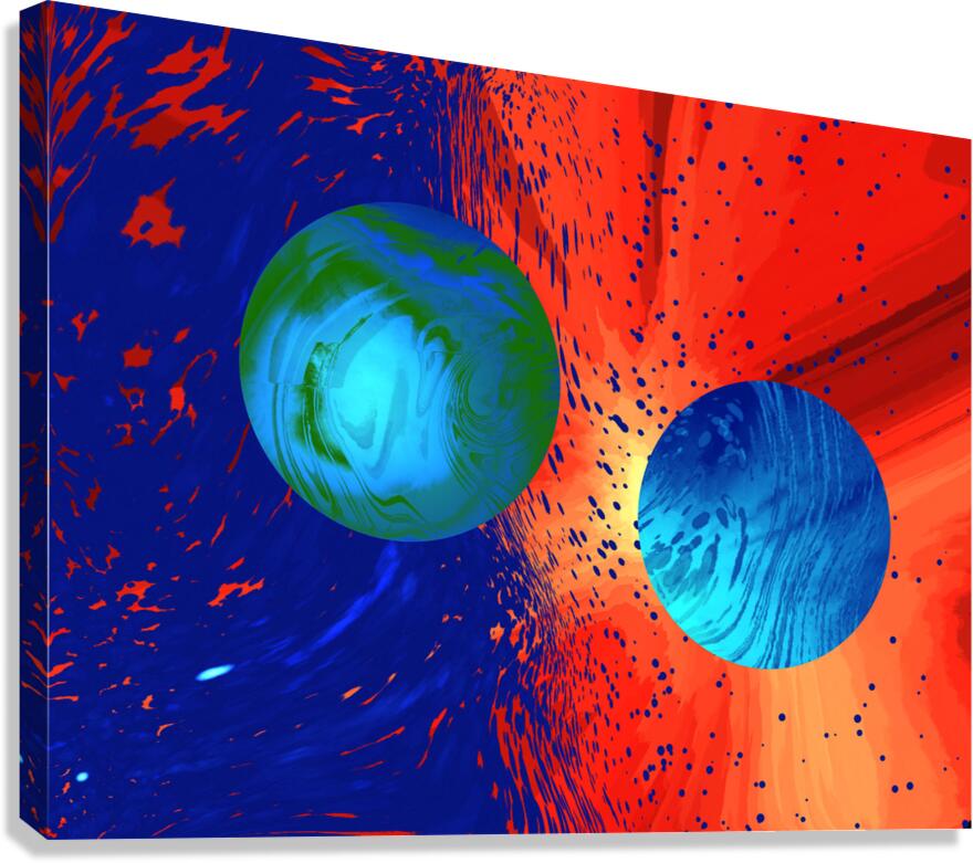 worlds collide Canvas Print