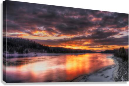 Winter Sunset Canvas Print