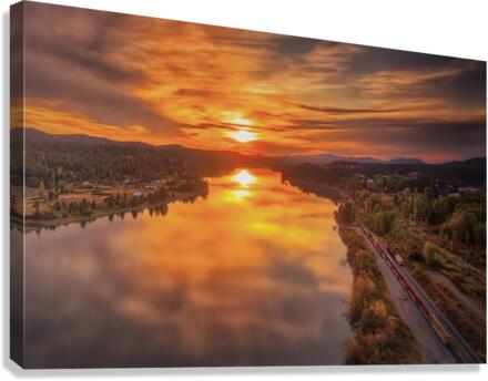 River Sunset Canvas Print