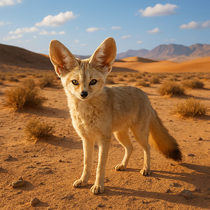 Fennec Fox in Desert Sunset – Majestic Wildlife Wall Art