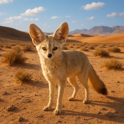 Fennec Fox in Desert Sunset – Majestic Wildlife Wall Art