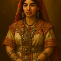 Kabyle Elegance – Amazigh Woman Wall Art for Cultural Interiors