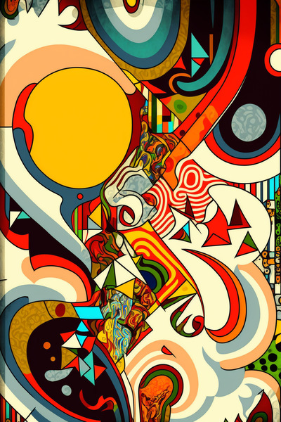 Retro Abstract Print
