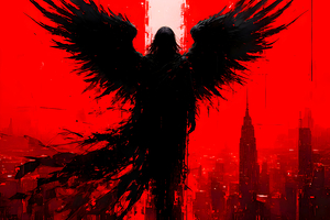 Dark Angel Over City