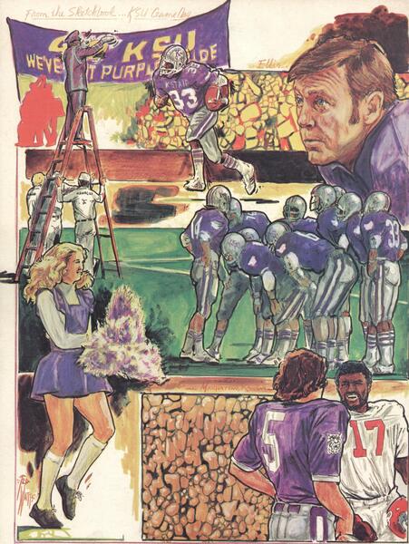KSU Gameday program cover by Claib