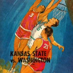 1964 Kansas State University vs Washington Basketball program cover