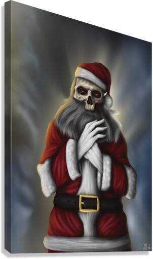 Skull Claus Canvas Print