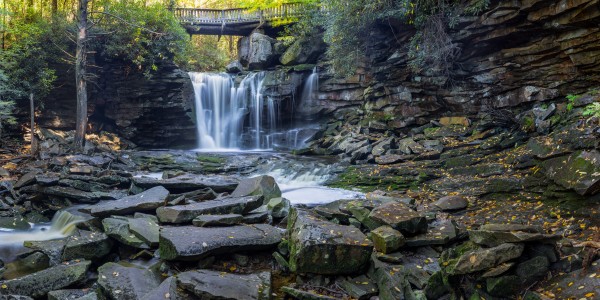 Elakala Falls and Bridge apmi 1775 by Artistic Photography