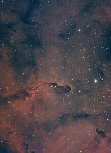 The elephants trunk nebula in Ha