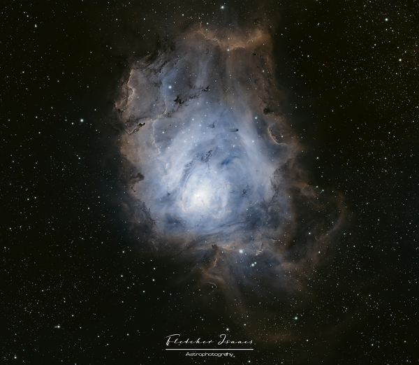 The lagoon nebula In hubble pallette  Print