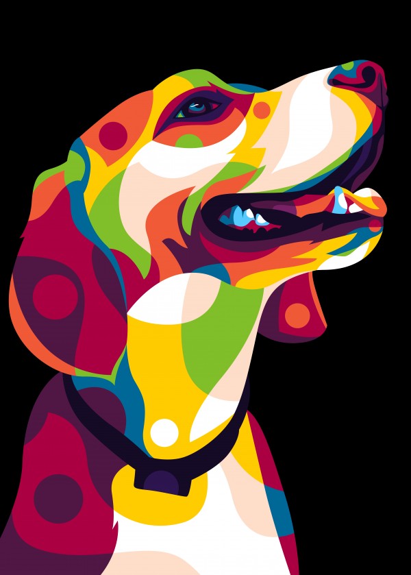 Dog Portrait From Side by wpaprint