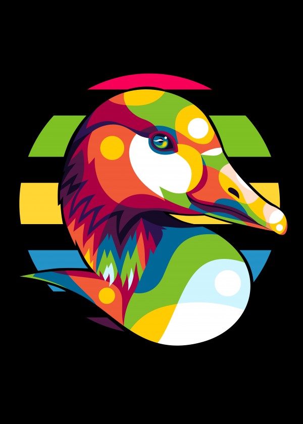 Colorful Duck by wpaprint