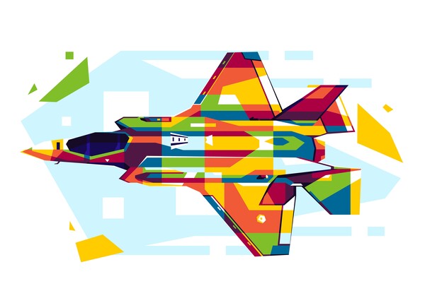 F-35 Lightning II in WPAP Style by wpaprint