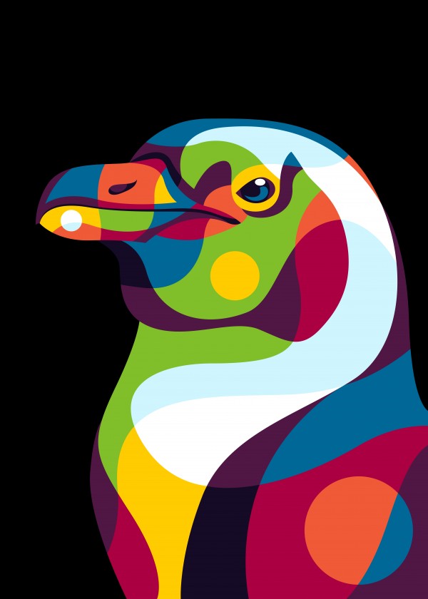 Penguin Pop Art Illustration by wpaprint